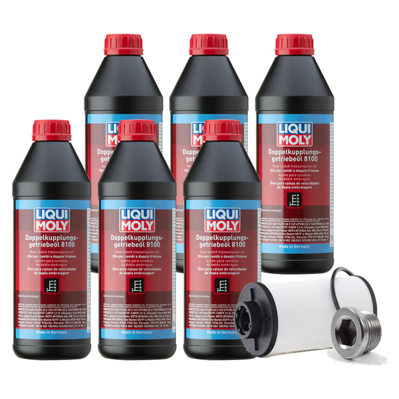 Audi DSG DQ250 Gearbox Service Kit. 6 LTR LIQUI MOLY DCTF 8100 Mann