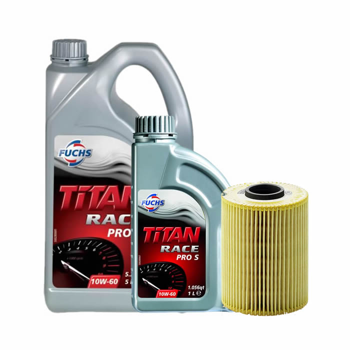 BMW M3 E46 Service Kit 6 Litres Fuchs Titan Race Pro S 10W60 + Mann Oil