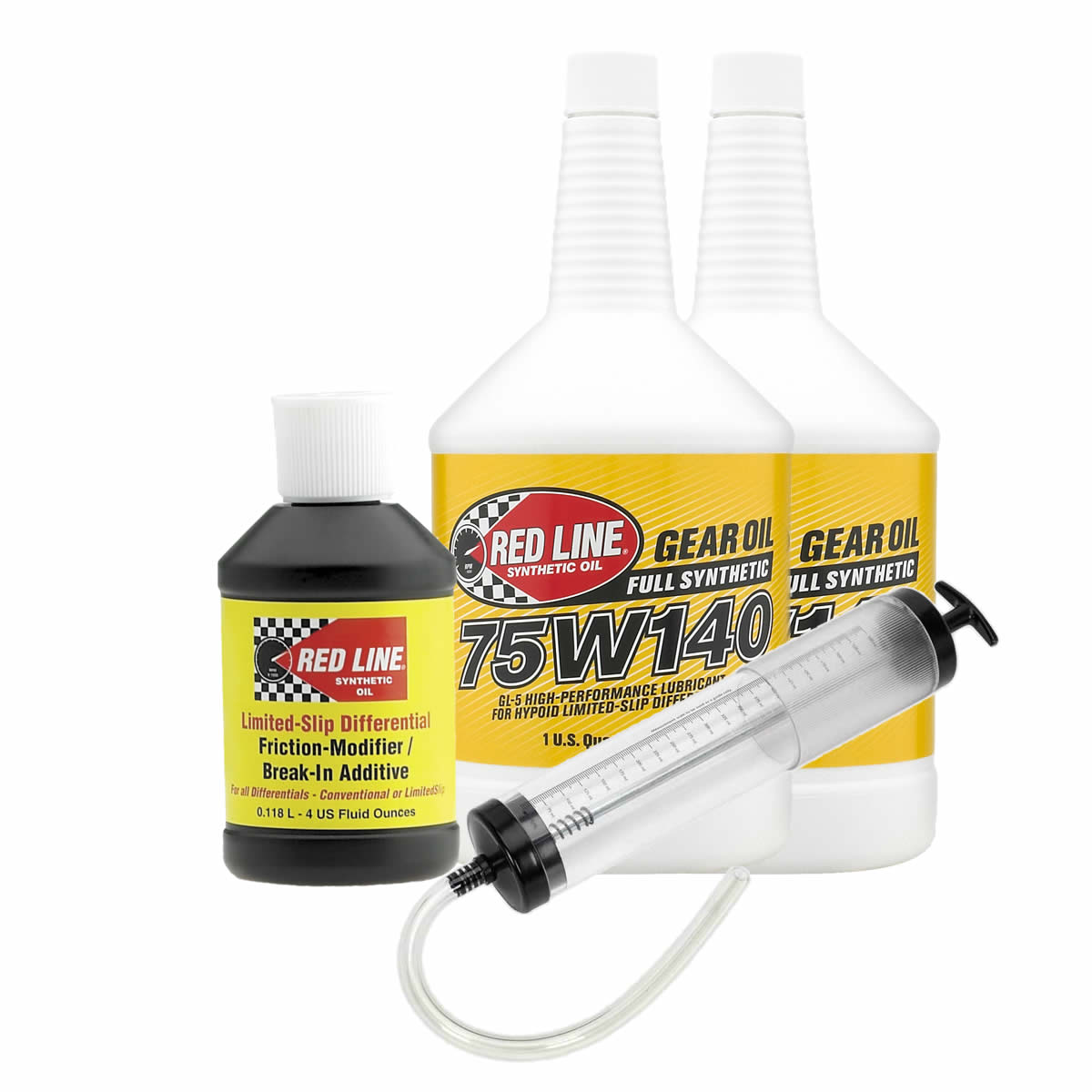 BMW E46 M3 LSD Oil Service Kit. 2 x Red Line 75W140 + Red Line Friction