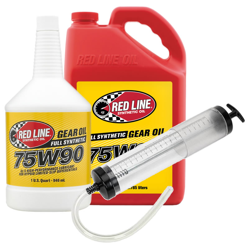 Red Line 75W-90 GL5 Synthetic Gear Oil. Redline 75W90 with Sealey AK54 Oil Syringe